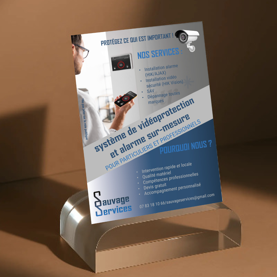 flyer protection vidéo Sauvage Services