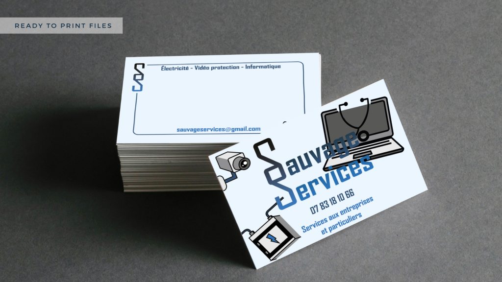 mock up carte de visite Sauvage Services