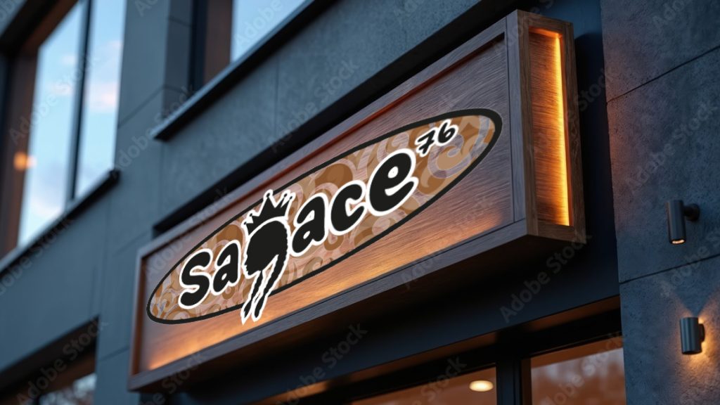 enseigne de la marque "Sagace 76"