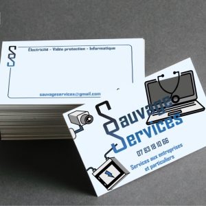 mock up carte de visite Sauvage Services